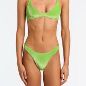 TRIANGL Maia Green Velvet Bikini Set